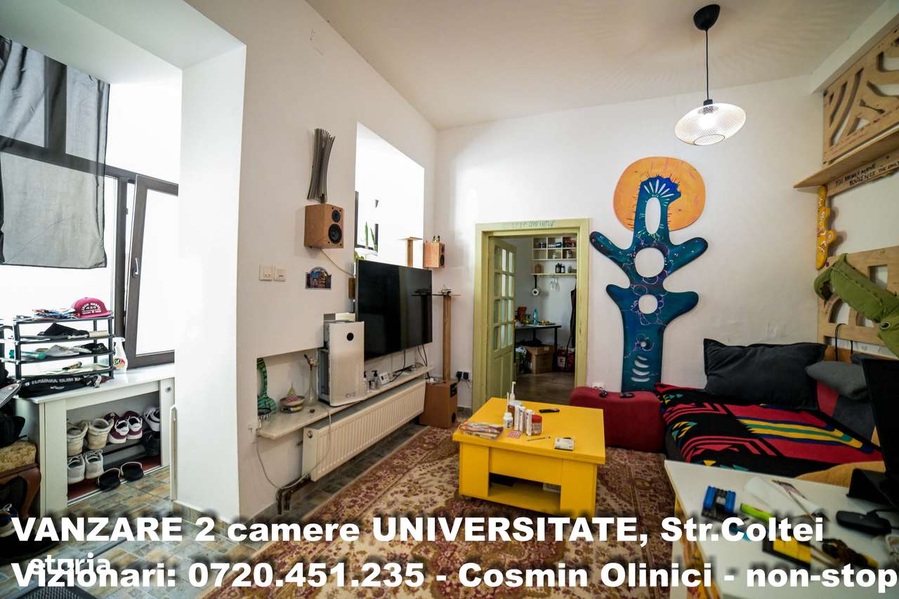 Vanzare 2 camere | Str. Coltei | Parter | 45 mp | Fara risc seismic - Imagine principală: 3/13
