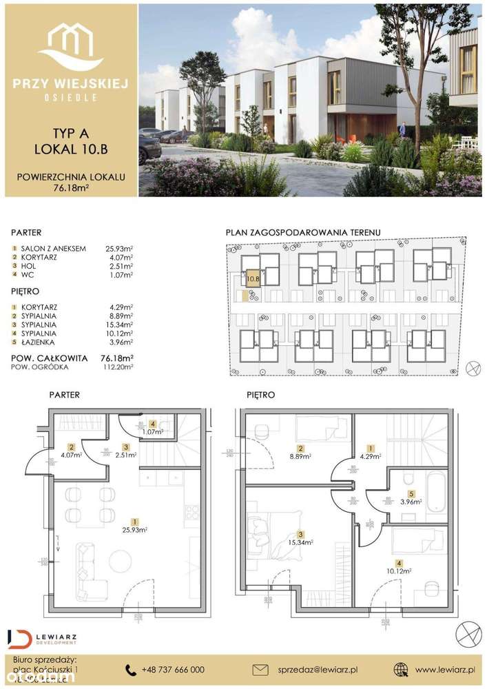 4-pokojowe mieszkanie 77m2 + ogródek - Pełny obrazek: 2/7