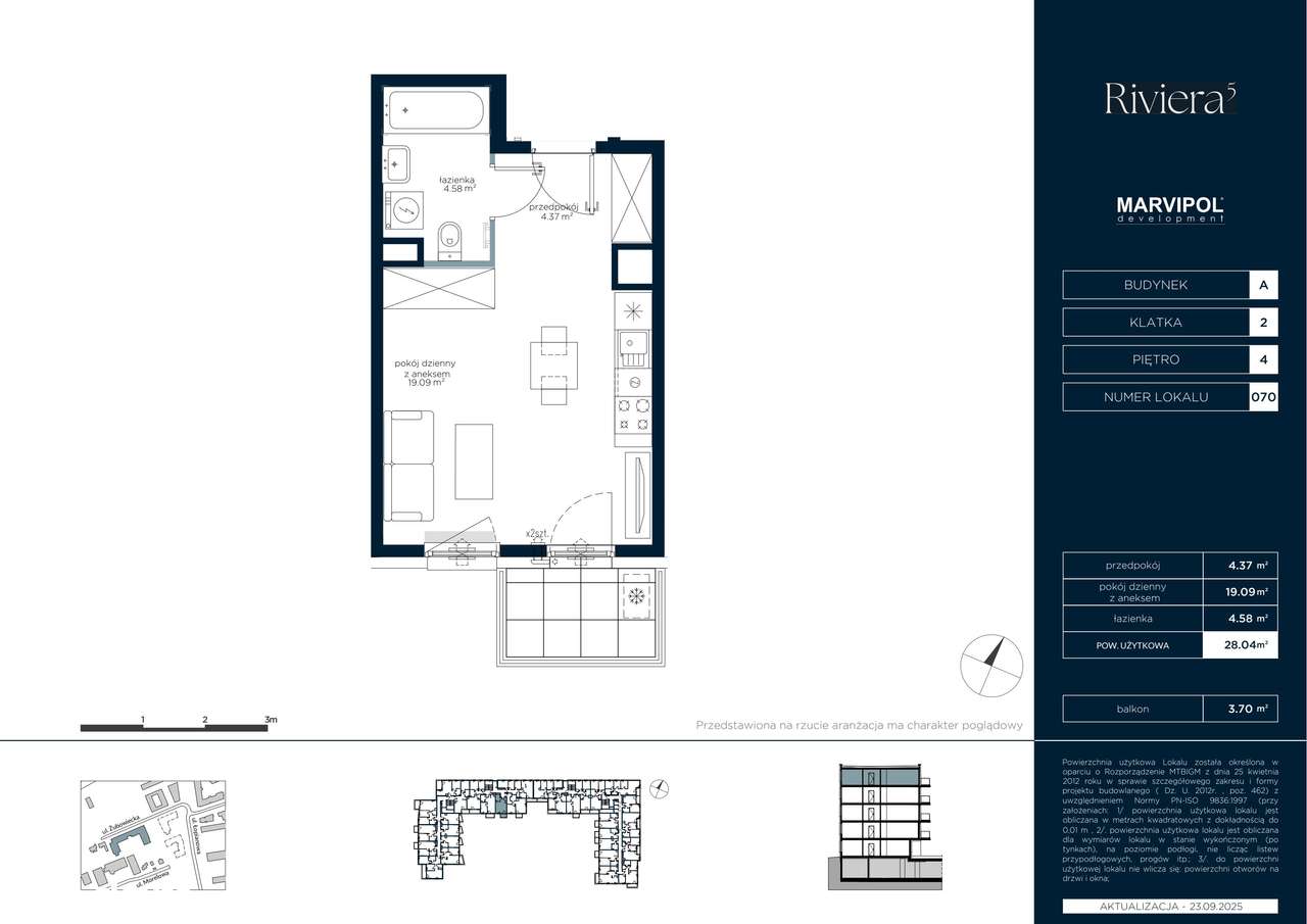 1-pokojowe mieszkanie 28m2 + balkon Bez Prowizji - Pełny obrazek: 2/7
