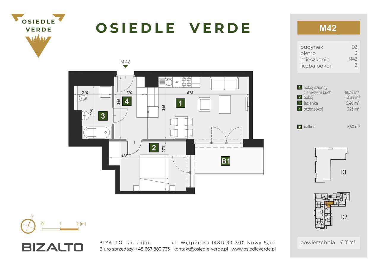 Osiedle Verde - mieszkanie 2-pokojowe.-6