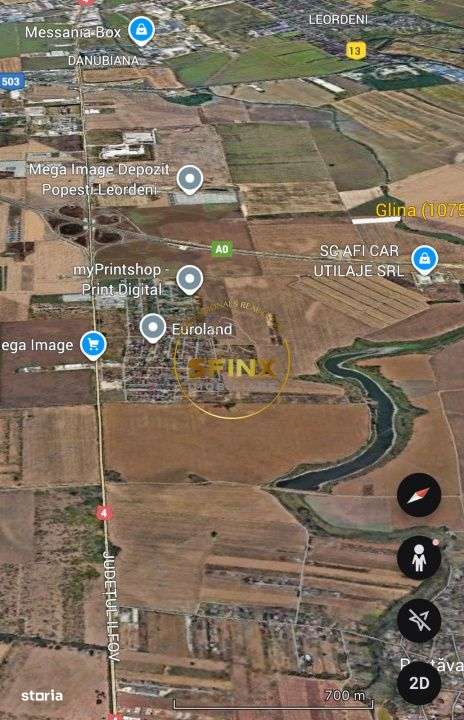 Teren intravilan Glina, Ilfov – 10750 mp, langa depozitele Megaimage - Imagine principală: 5/12