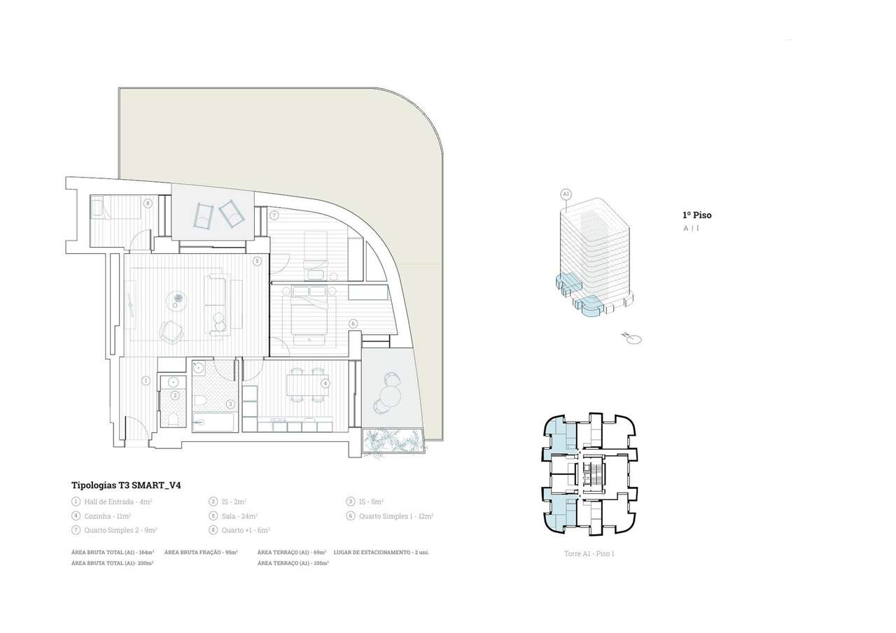 Apartamento T3 com terraço com 105 m2, Arca D’Água-6