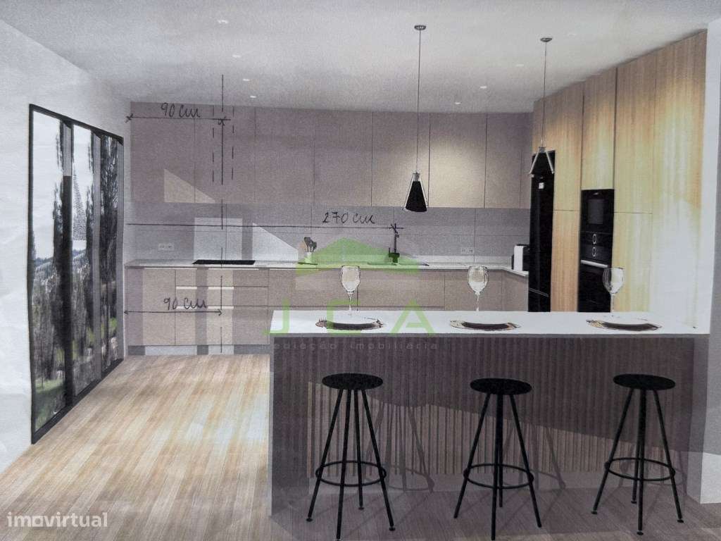 Moradia V3 nova com jardim, na zona dos Pousos-12