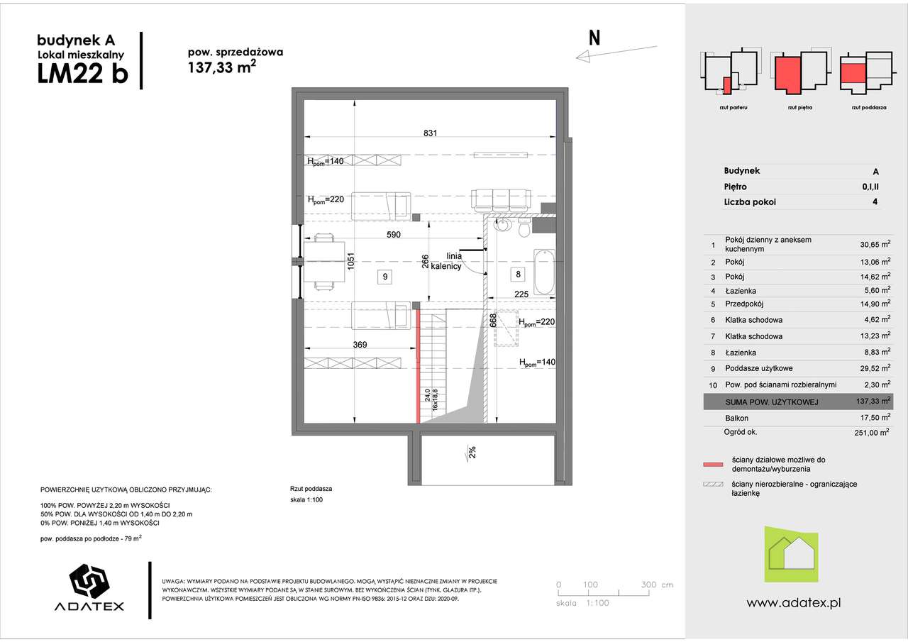 Zielona Podkowa | mieszkanie 4-pok. | 22b - Pełny obrazek: 3/23