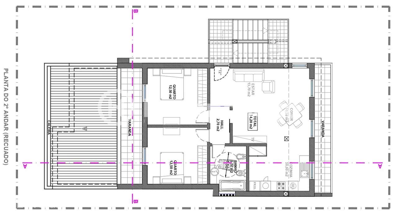 Apartamento T2 em São Verissimo com lugar de estacionamento privado-19