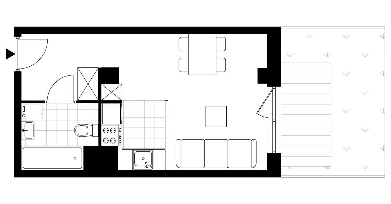 1-pokojowe mieszkanie 27m2 + ogródek Bez Prowizji - Pełny obrazek: 2/7