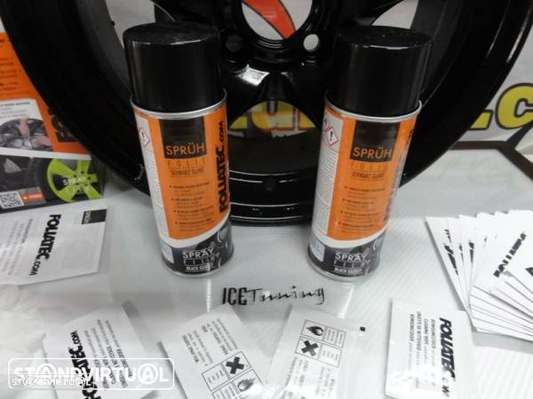 Kit de Tinta plástica removível  Foliatec em spray 2 x 400ml Preto brilhante temos 30 cores em stock - 7