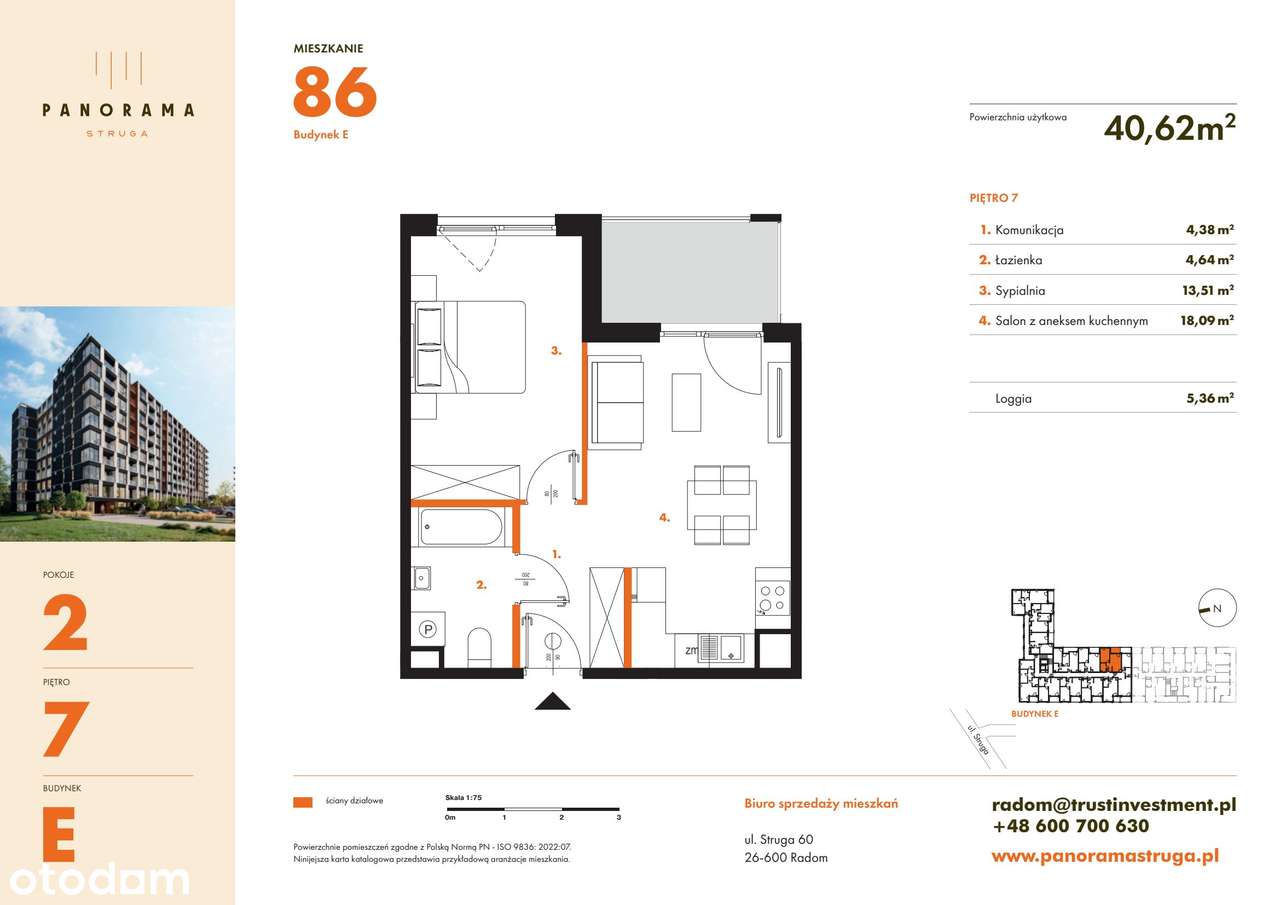 Panorama Struga | mieszkanie 2-pok. | E_86 - Pełny obrazek: 3/8