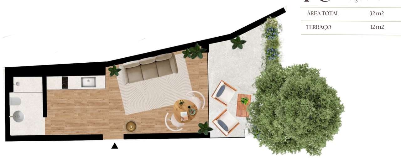 T0 com Terraço, em construção em Leça da Palmeira-16