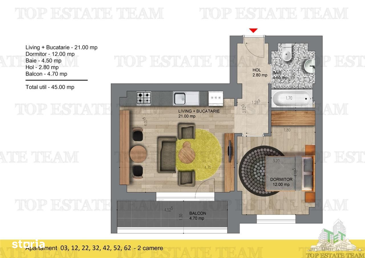 !!!Apartament 2 camere de vanzare in Popesti Leordeni langa Metrou