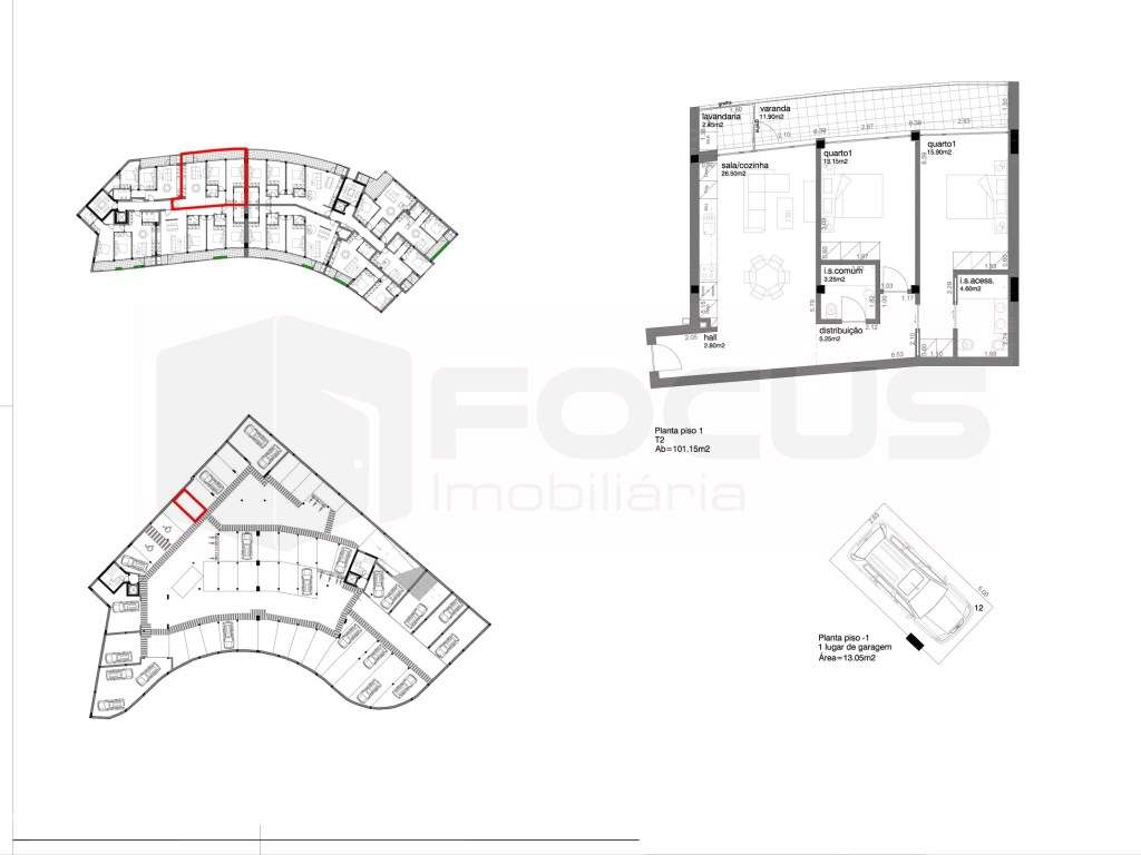 Novo apartamento T2 com varanda, junto á Universidade de Aveiro - Grande imagem: 1/11