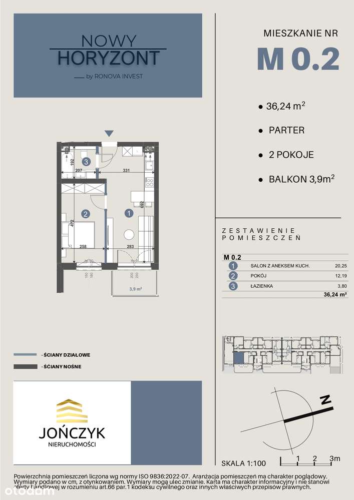 Koszalińska - Nowy Horyzont mieszkanie 2 pokojowe, winda, balkon-9