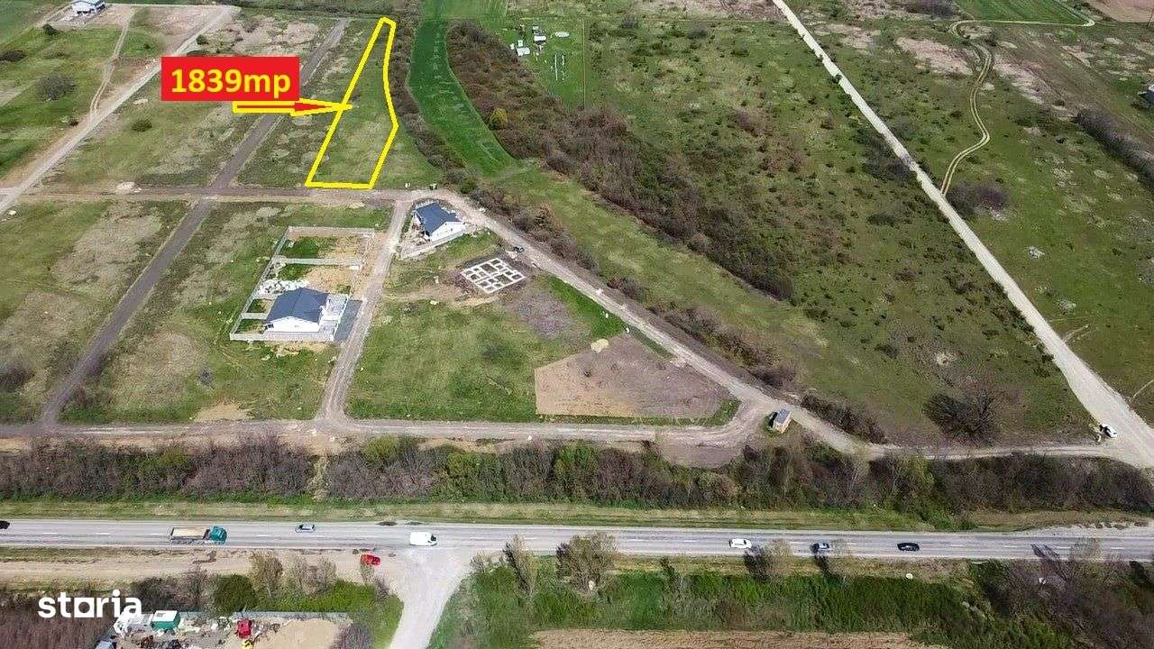 1839mp - Teren de vanzare Mosnita, cu utilitati - 55euro/mp+TVA - Imagine principală: 3/5