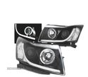 FARÓIS ANGEL EYES LED TUBE LIGHT PARA CHEVROLET CRUZE 09-12 PRETO - 1