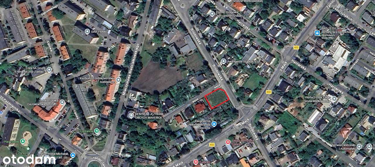 Atrakcyjna działka inwestycyjna 870 m² – centrum Środy Wielkopolskie