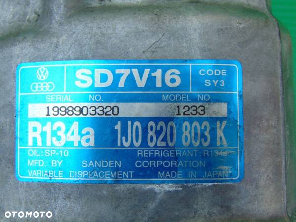 Sprężarka Kompresor klimatyzacji 1,9TDI 1J0820803K Golf IV Bora A3 8L - 2