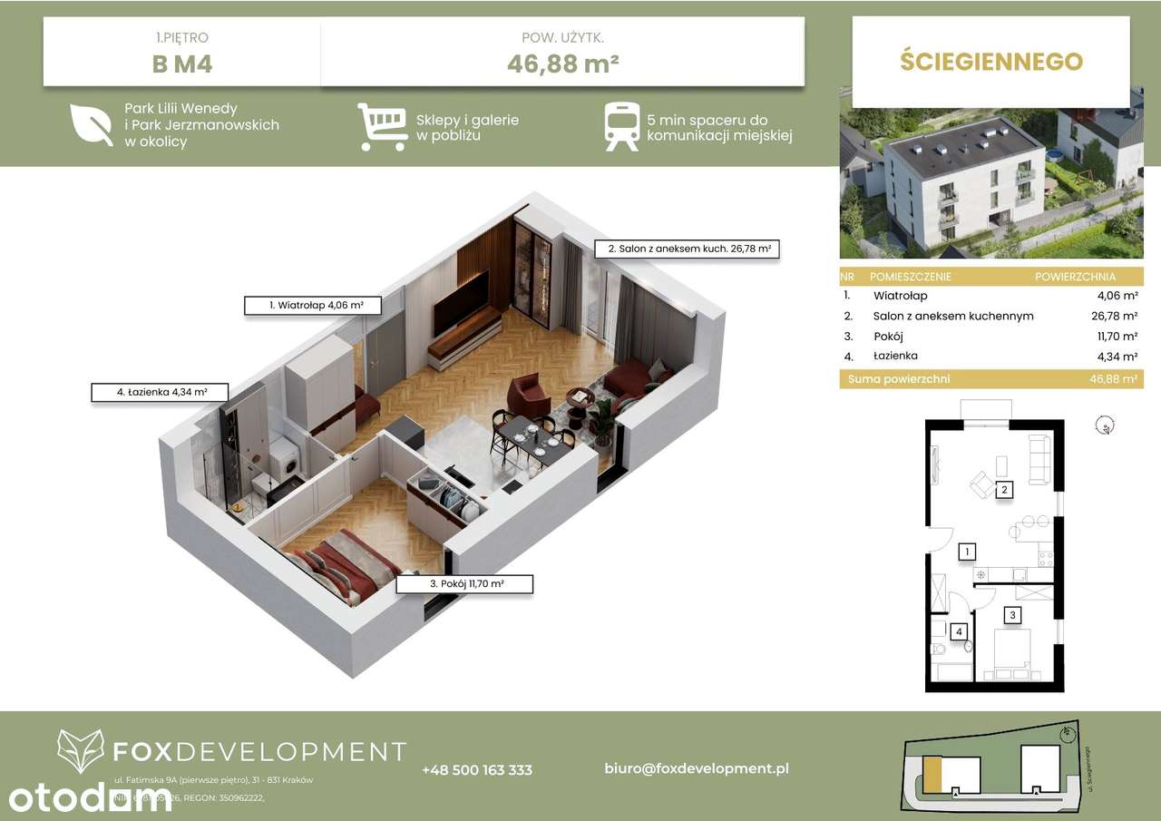 Dwupokojowe mieszkanie w kameralnej inwestycji-4
