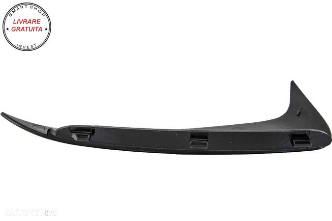 Ornamente bara Spate flapsuri Mercedes C Class W205 (2014-2020) Negru Lucios- livrare gratuita - 6