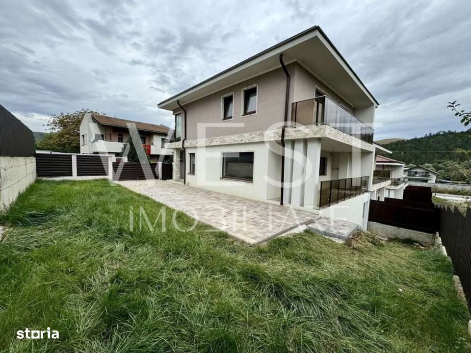 Casa cuplata 5 camere 180mp+200 teren! Nou! Semifinisata! Luna de sus! - Imagine principală: 4/8