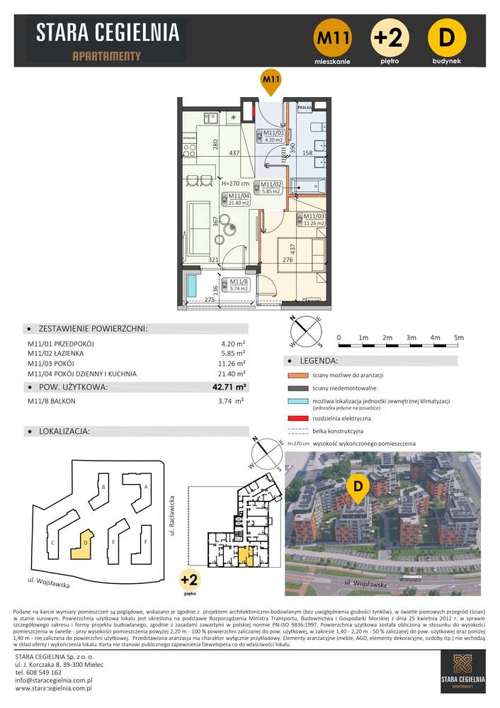 Stara Cegielnia Mielec | mieszkanie 2-pok. | D_M11 - Pełny obrazek: 2/9