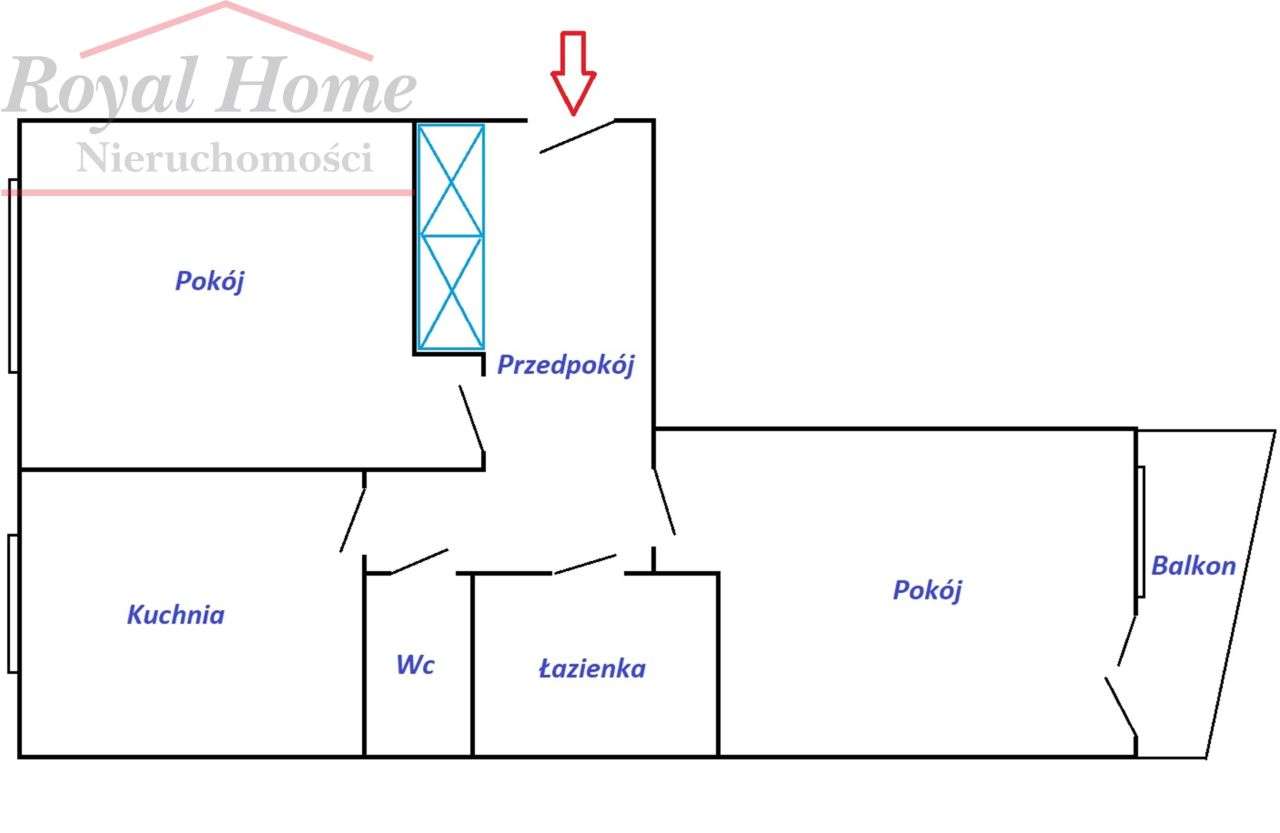 Przestronne, w pełnym rozkładzie 2 pok, balkon.-12