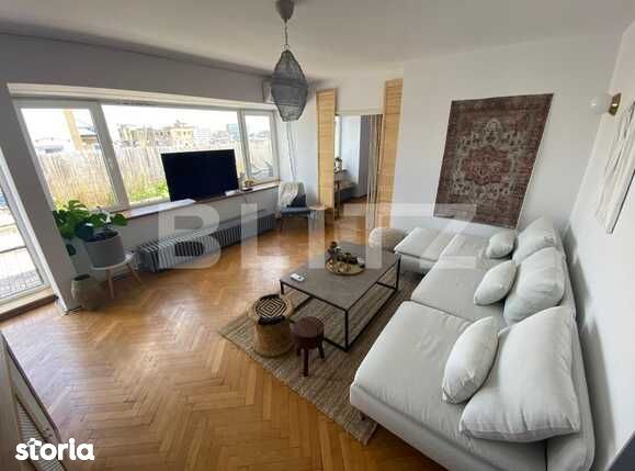 Apartament 4 camere, 90 mp, lux, terasă, zona Piața Romană