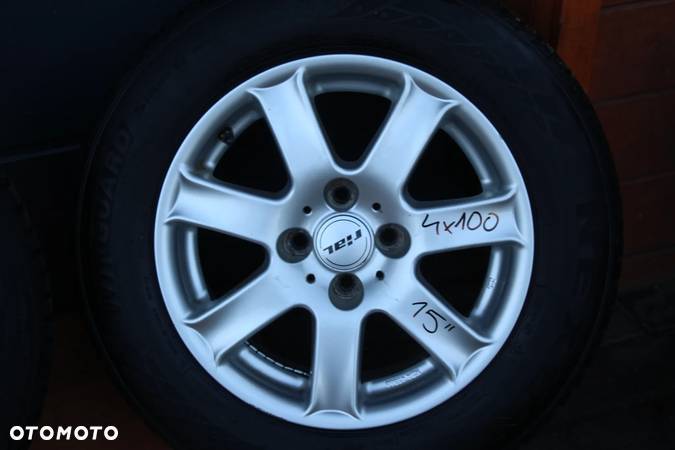 KOŁA FELGI ALUMINIOWE OPONY ZIMOWE 195/65 R15 4x100 OPEL ASTRA MERIVA CORSA - 4