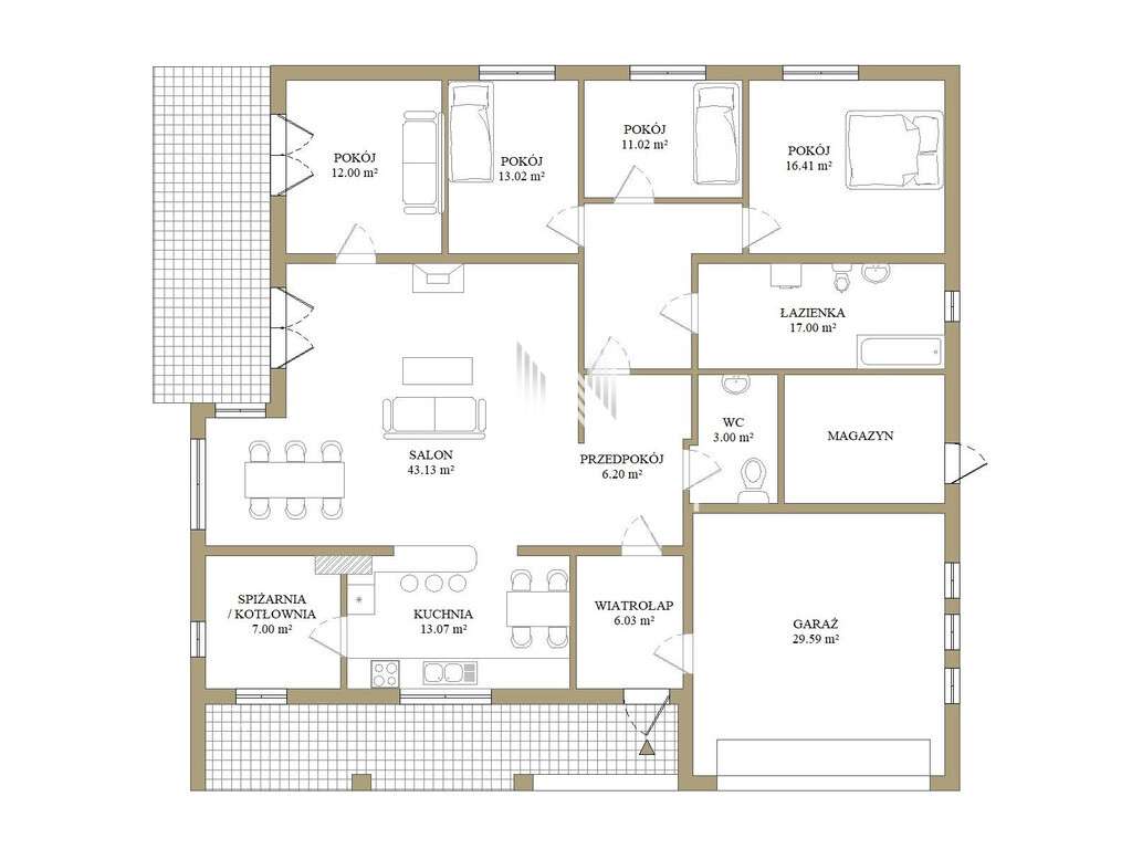 Dom z basenem i sauną na dużej działce pod lasem-2