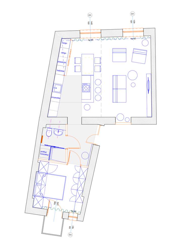 52m2, 2 pokojowe mieszkanie z widokiem na wawel. klimatyzacja.-10