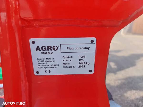 Agro-Masz PO4, plug reversibil cu 4 trupite - 6