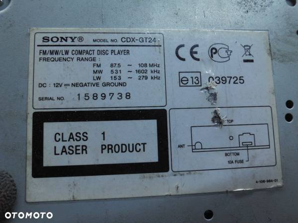 Radioodtwarzacz Sony CDX-GT28 1-DIN - 3