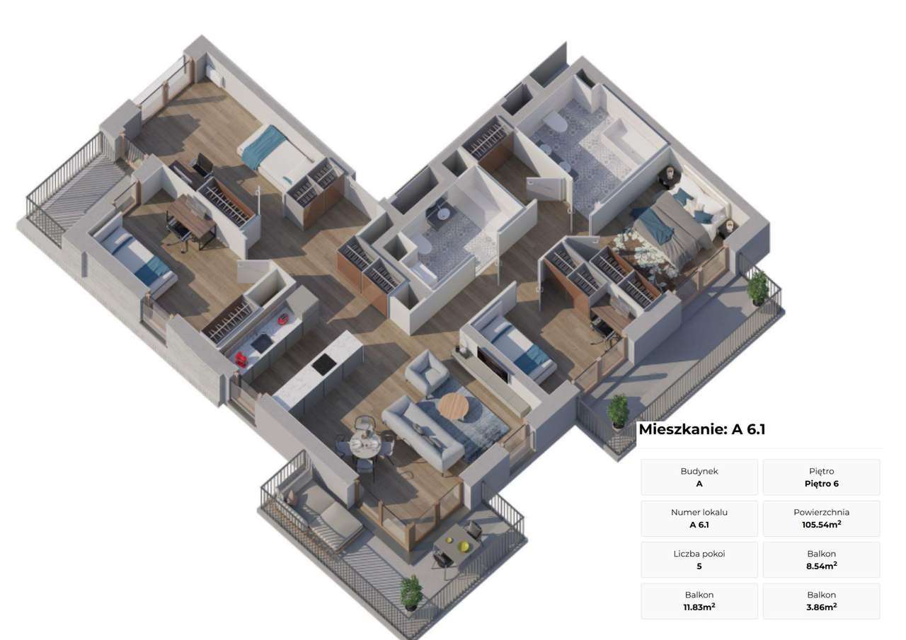 NOWE ZABŁOCIE/ 3 balkony 24,23m2 / Od dewelopera / Bez prowizji-5