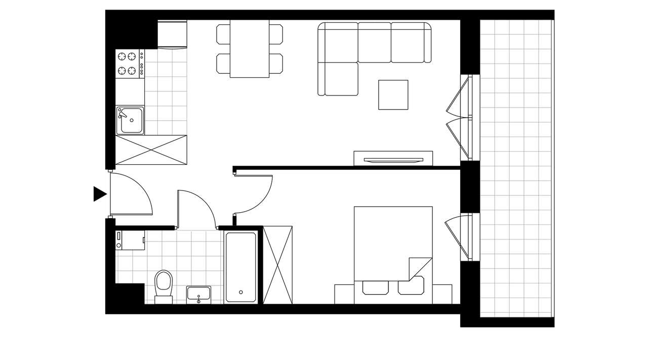 2-pokojowe mieszkanie 38m2 + balkon Bez Prowizji - Pełny obrazek: 3/8