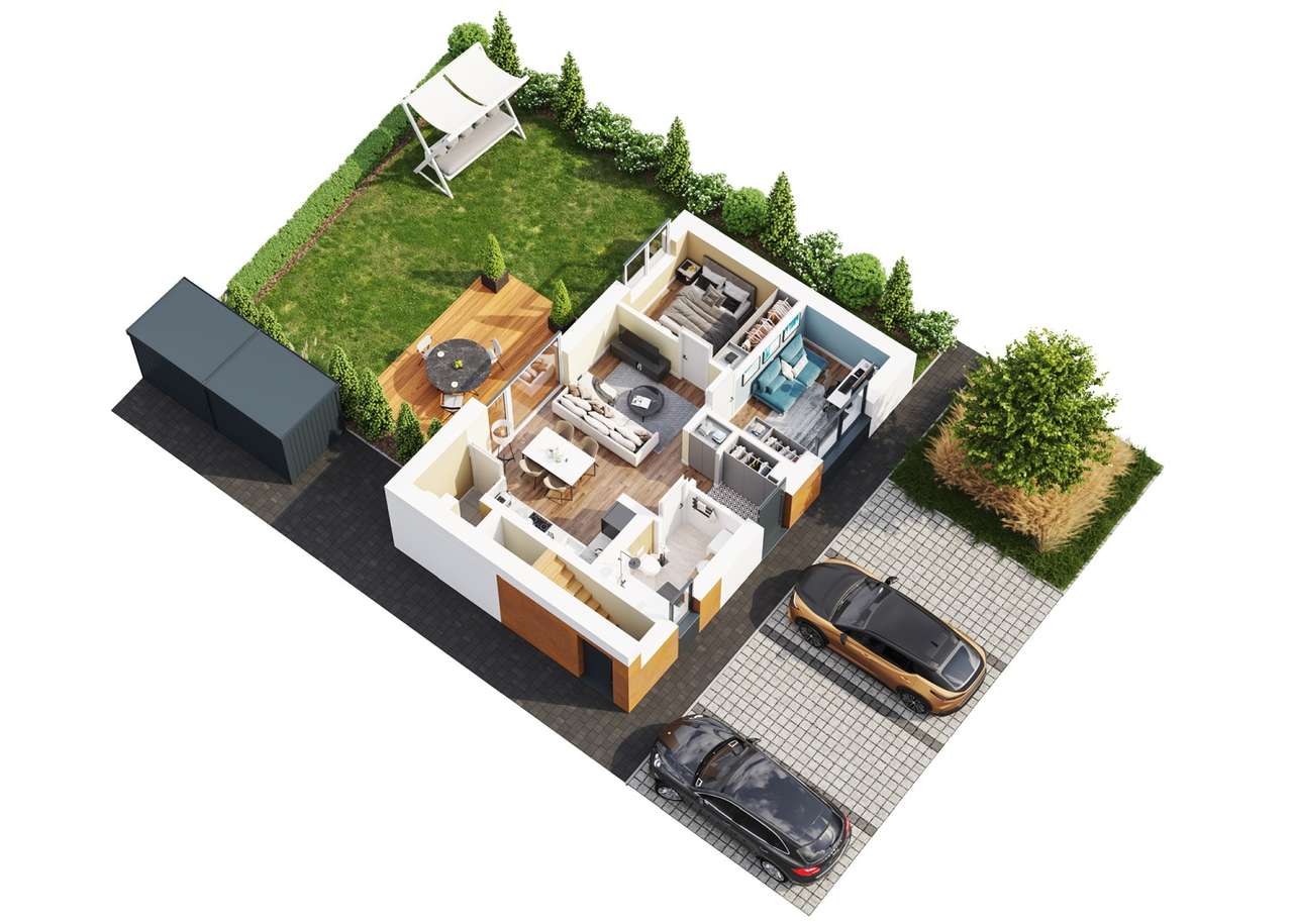 Apartament z ogrodem | #Osada Forestia Zawada | 51,45 m² | 3 pokoje - Pełny obrazek: 4/11