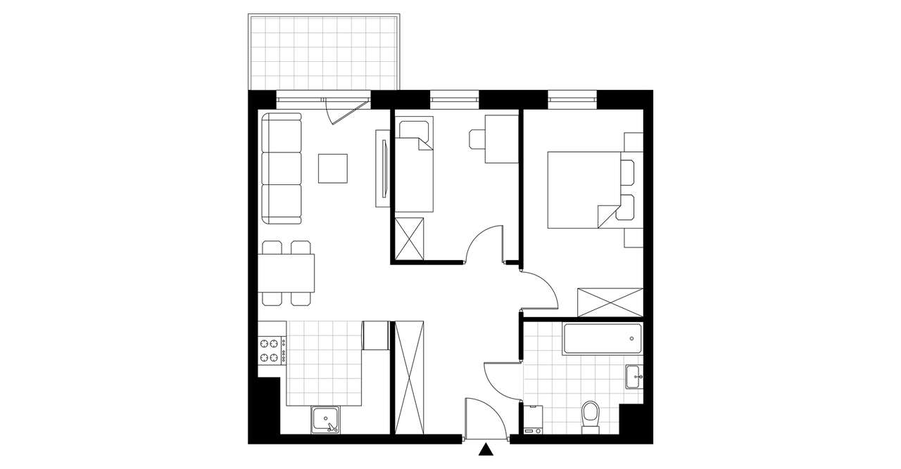 2-pokojowe mieszkanie 52m2 Bezpośrednio - Pełny obrazek: 3/8