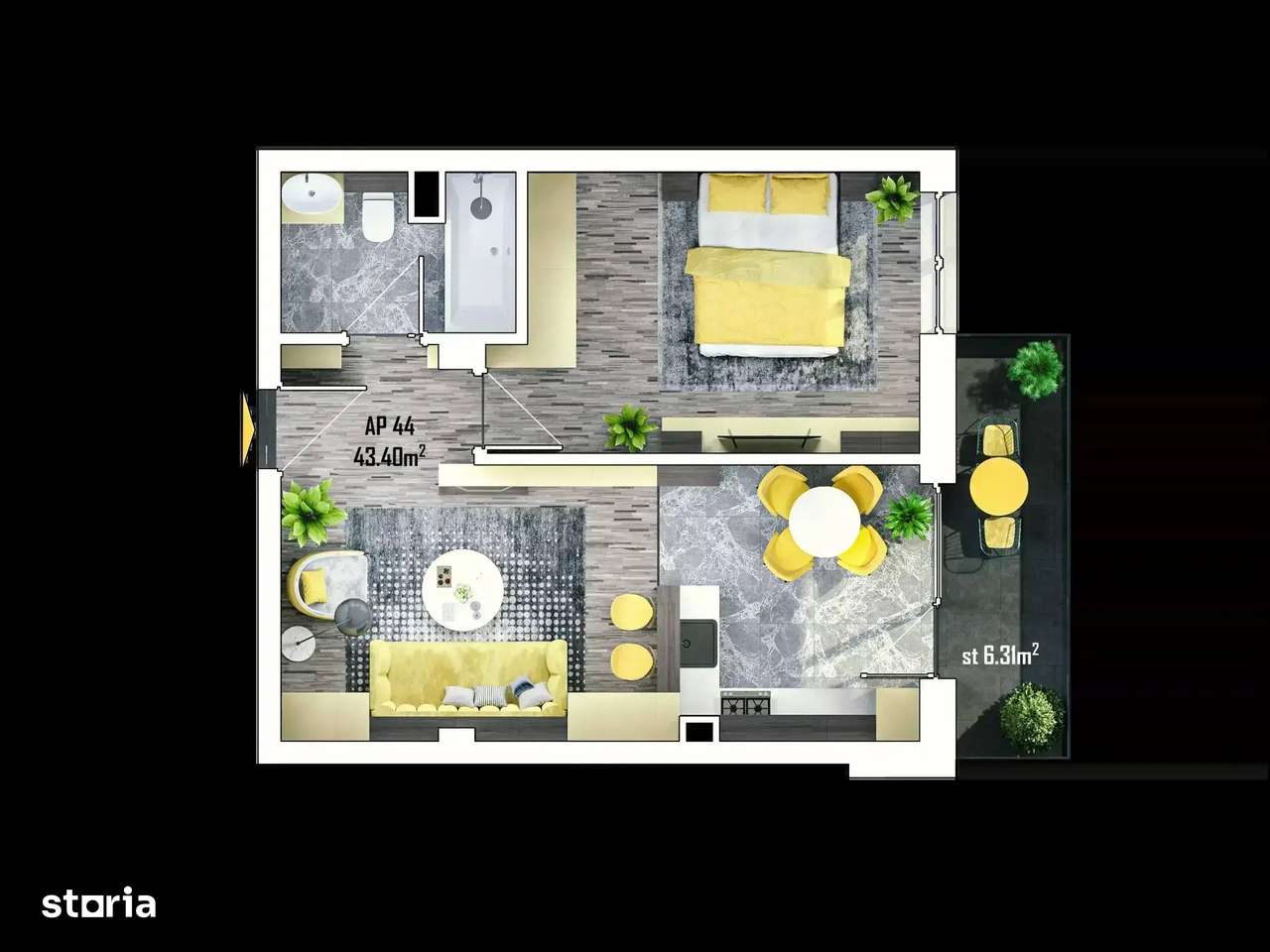 Apartament 2 camere - Imagine principală: 5/14