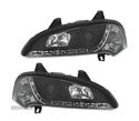 FARÓIS FRONTAIS LUZ DIURNA LED PARA OPEL TIGRA 94- FUNDO PRETO - 1