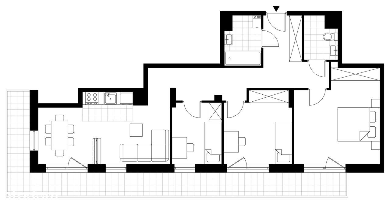 4-pokojowe mieszkanie 75m2 + taras Bez Pośredników - Pełny obrazek: 3/8