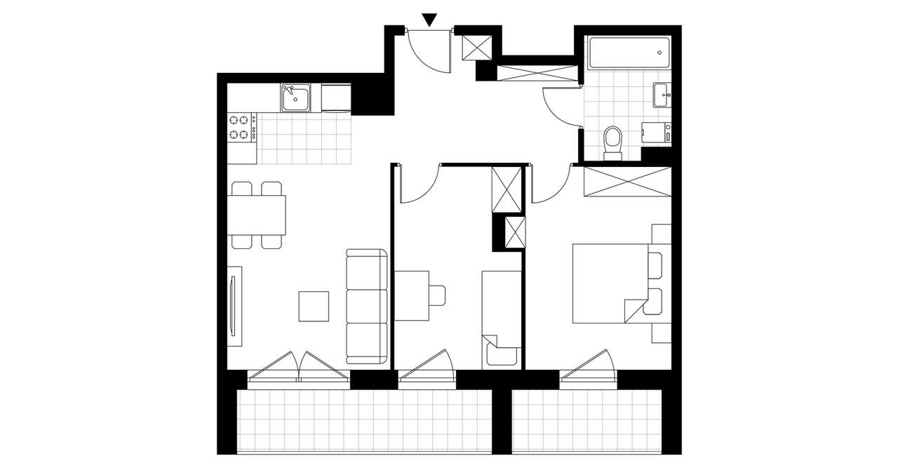 3-pokojowe mieszkanie 53m2 + 2 loggie Bezpośrednio - Pełny obrazek: 4/9