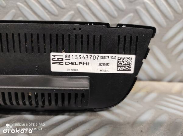 PANEL NAWIEWU KLIMATYZACJI KLIMATRONIK OPEL ASTRA IV J MERIVA II B 13343707 - 5