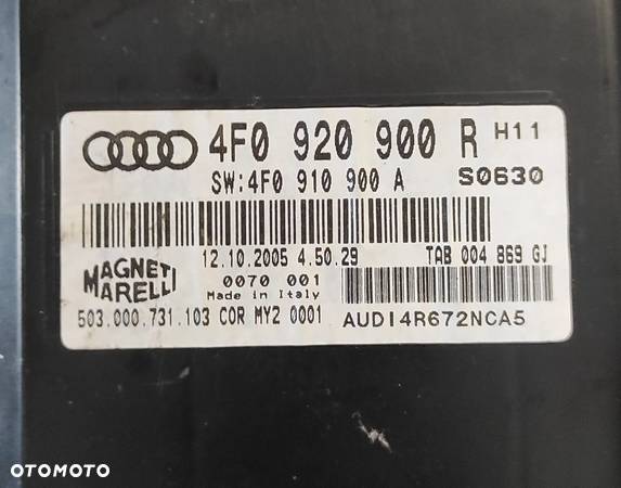 Licznik Zegary Audi A6 C6 LICZNIK AUDI A6 C6 3.2 FSI 4F0920900R EU - 2