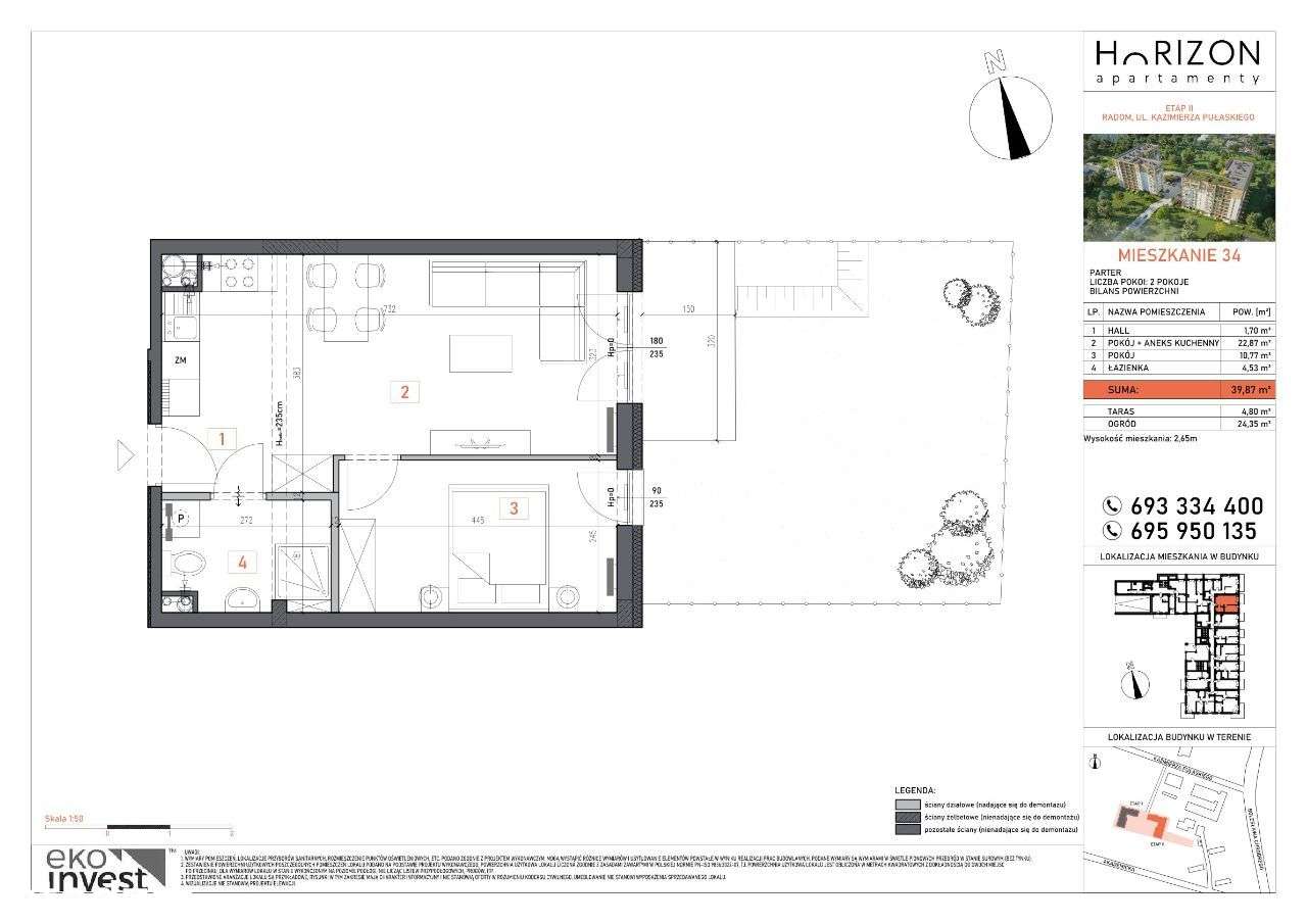 Horizon II etap M34 - 2 pokoje + ogródek - Pełny obrazek: 3/10