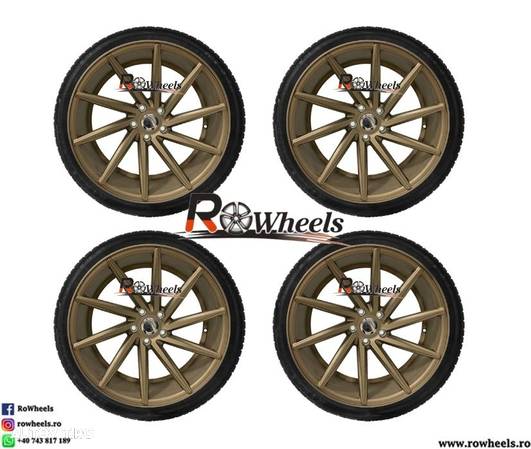 Jante BMW Vossen 19 R19 GOLD anvelope vara sau iarna 245-275 BMW F10 F30 F01 E60 - 3