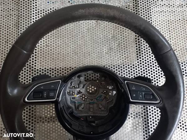 Volan Piele Maro Cu Comenzi Si Padele S Line Audi A6 4G C7 A8 D3 An 2011-2012-2013-2014-2015-2016-2017-2018-2019-2020-2021 - Dezmembrari Arad - 8