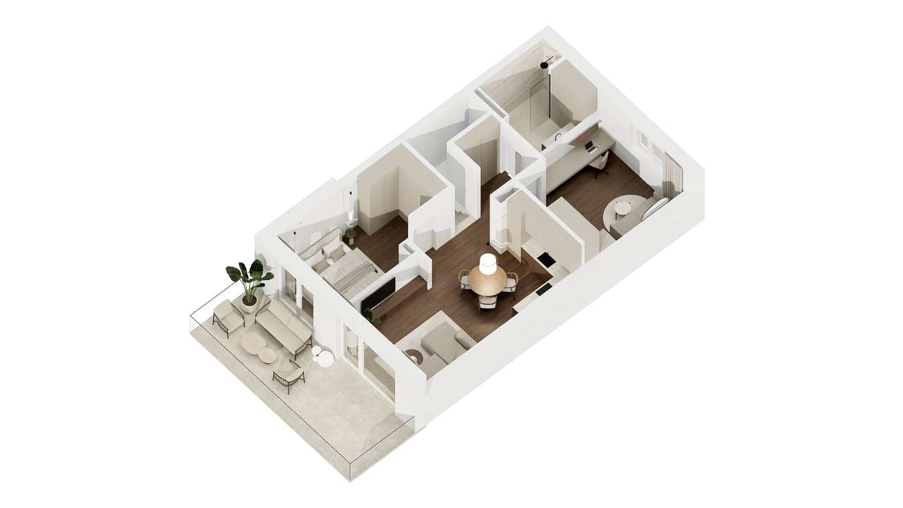 Osiedle przy ul. Bielasa | 3 pokoje z dużym balkonem | 64,91m2 - Pełny obrazek: 3/13