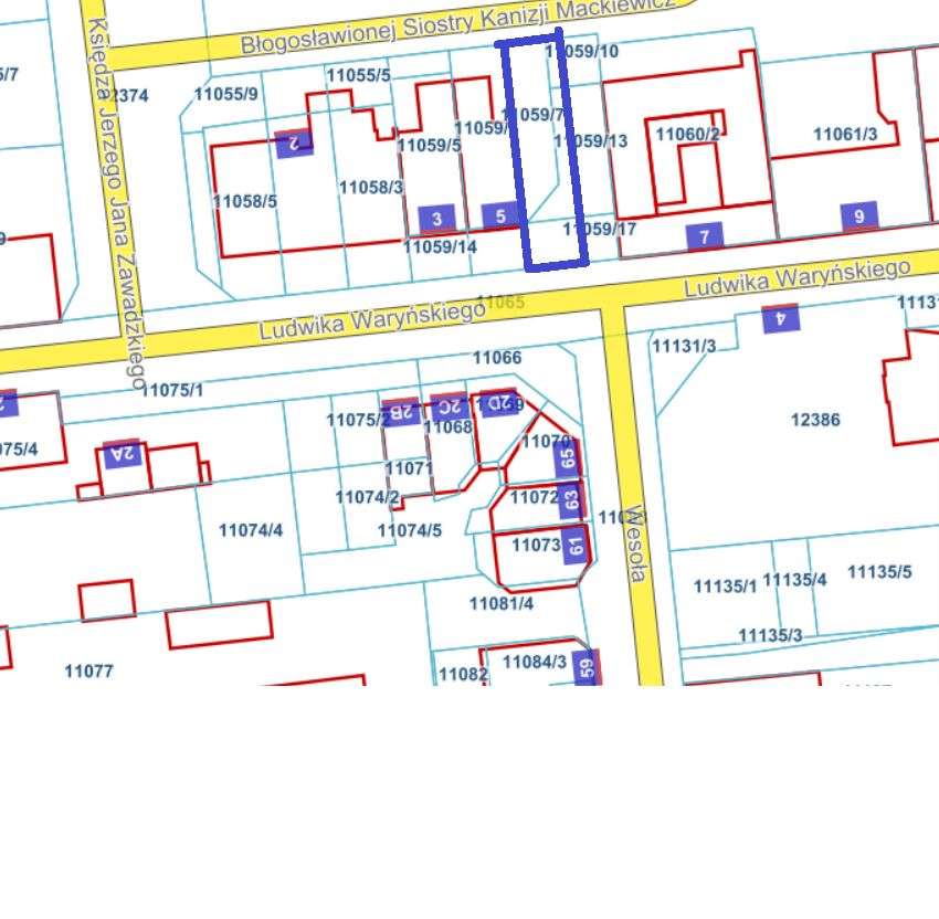 Działka z pozwoleniem na budowę, Waryńskiego-7
