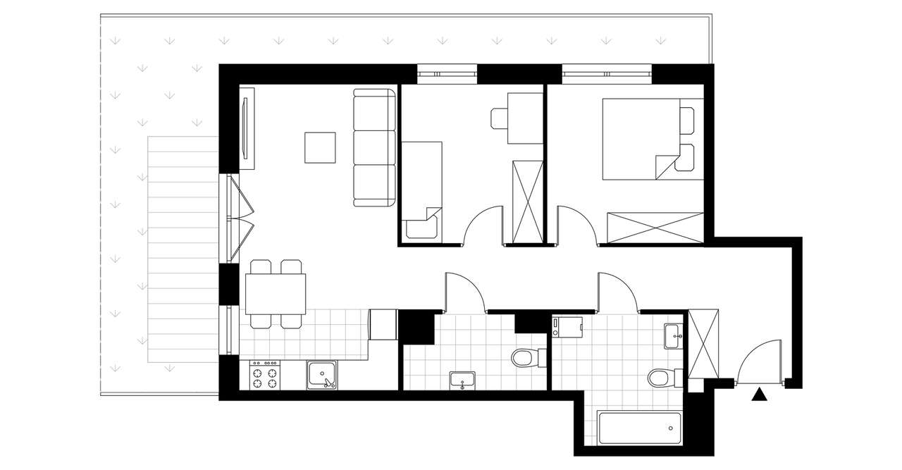 3-pokojowe mieszkanie 58m2 + ogródek Bez Prowizji - Pełny obrazek: 3/8