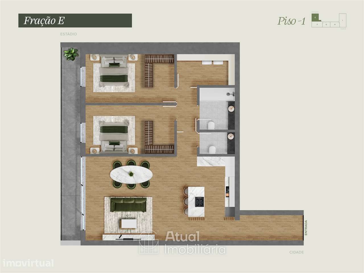 Apartamento T2+1 Venda em Caldas de Vizela (São Miguel e São João),Viz-25