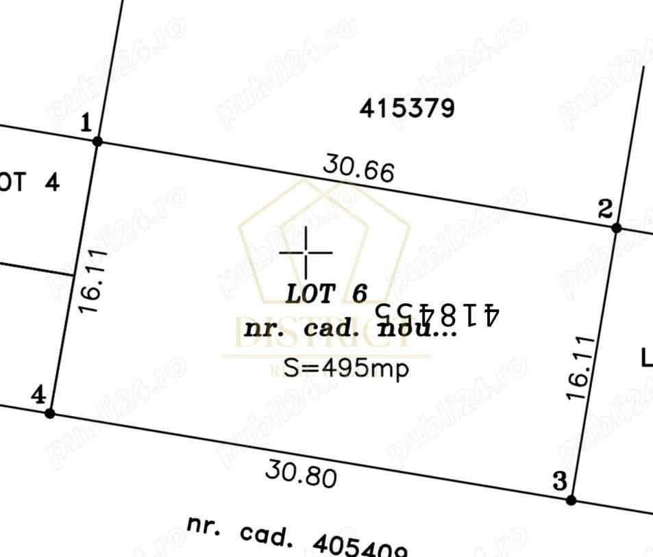Teren 825mp  cu autorizatie de duplex sau casa individuala | Giroc - Imagine principală: 4/6