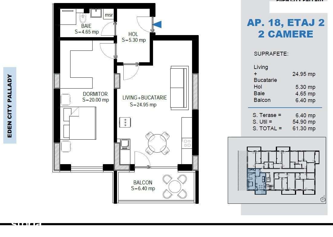 AP. 2 CAM. CU LIVING OPEN SPACE / LOCUINTA SAU INVESTITIE! - Imagine principală: 2/3